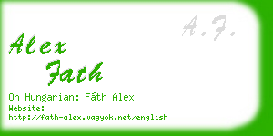 alex fath business card