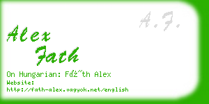 alex fath business card